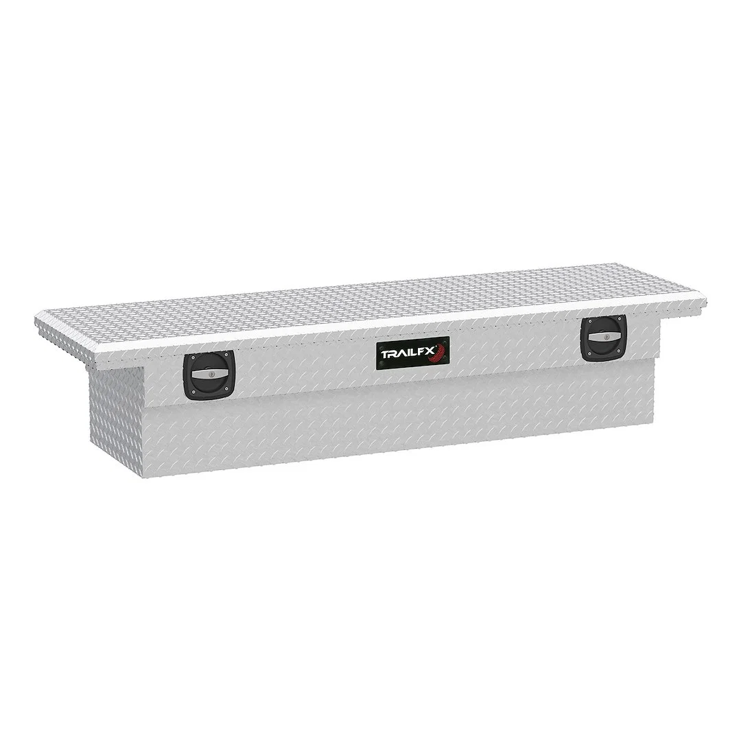 120691C – TRAILFX Tool Box, Crossover Low Profile Single Lid Diamond Tread Bright Aluminum 19-1/4 Inch Length x 69 In...